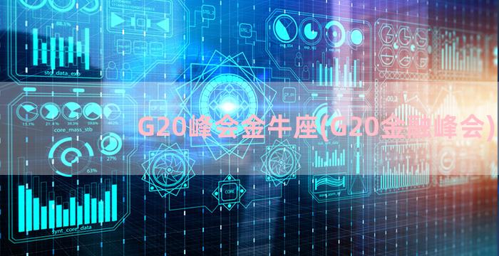 G20峰会金牛座(G20金融峰会)